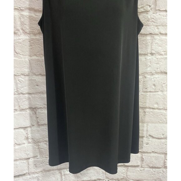 Clara Sun Woo Large Black Pullover Sleeveless Tunic Tank Top Stretchy Shirt - Picture 6 of 8